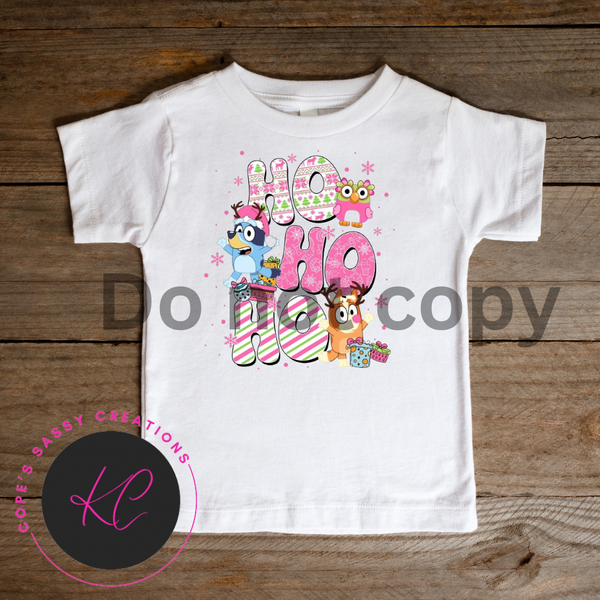 Bluey Ho Ho Ho kids shirt