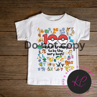 ABC 100 days kids shirt