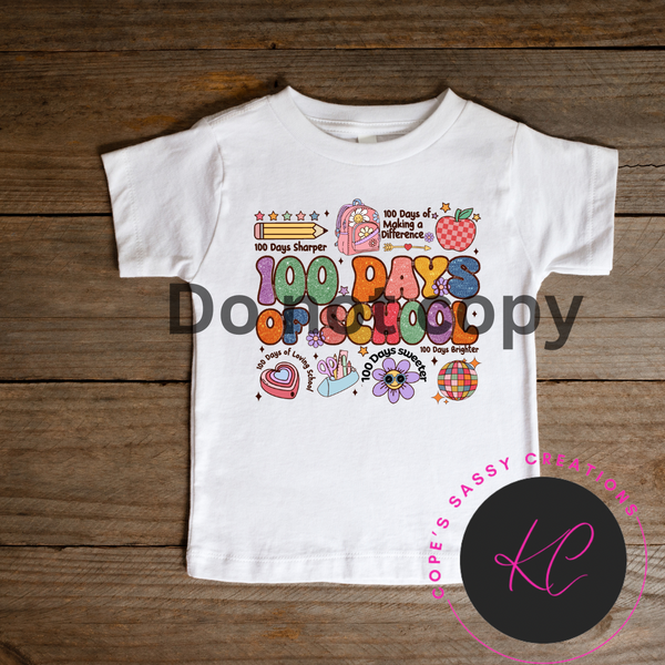 100 days flower kids shirt