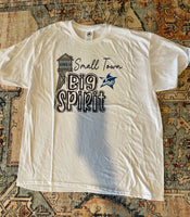 Small town big shirt on white