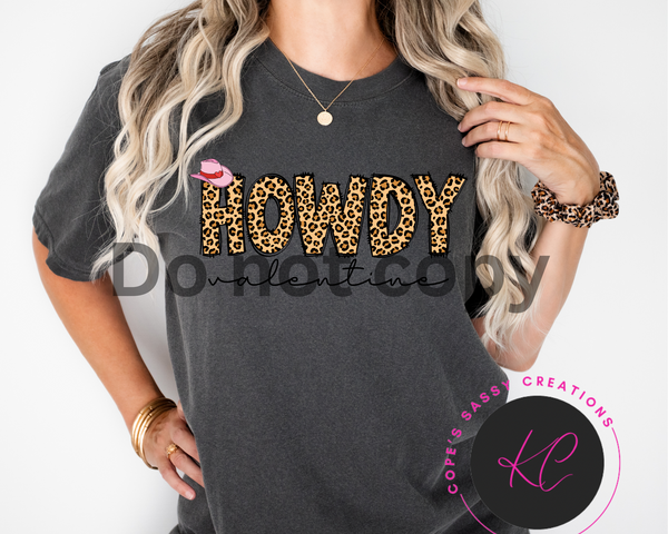 Cheetah howdy valentine Shirt