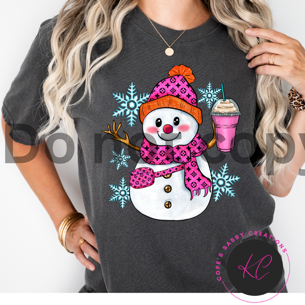 Pink boujee snowman Shirt