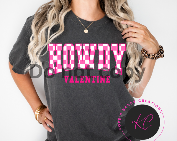 Checkered howdy valentine Shirt