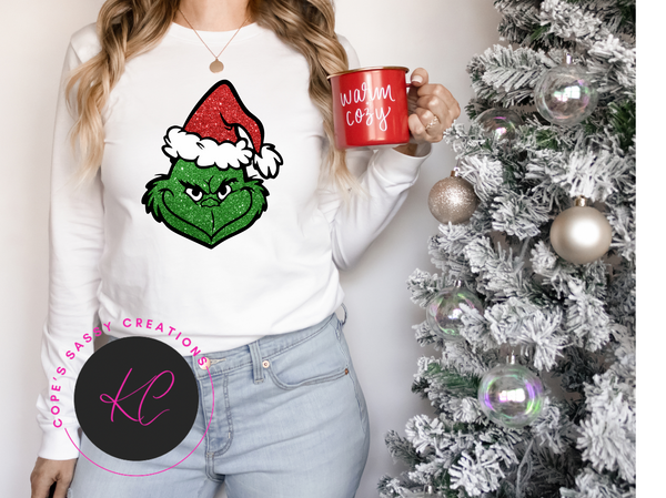 Glitter Grinch TRANSFER