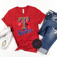 Texas Rangers Cheetah Shirt