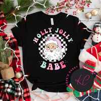 Santa Holly Jolly Babe TRANSFER