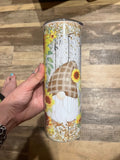 Sunflower gnome tumbler