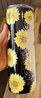 Act like a lady think like a boss -sunflower 20 oz tumbler