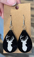 Glitter deer earrings