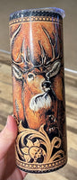 Deer and tooling 20 oz tumbler