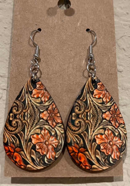 Brown Western Earrings