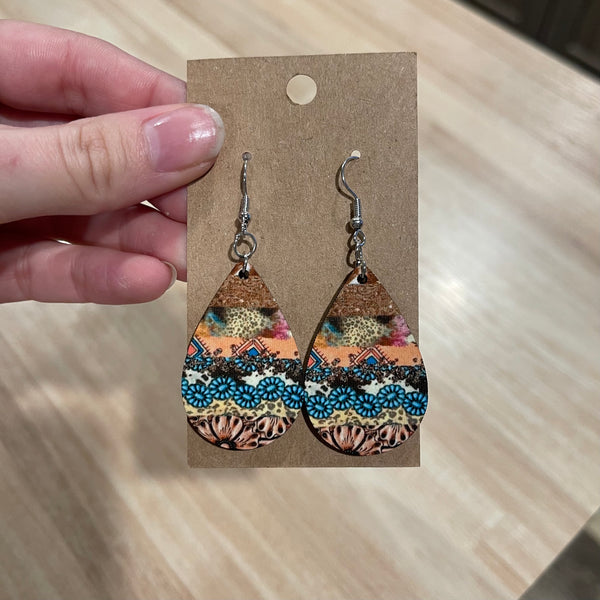 Western strip earrings