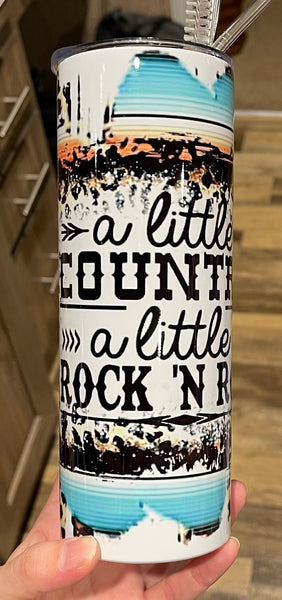 A little country a little rock ‘n’ roll 20 oz tumbler