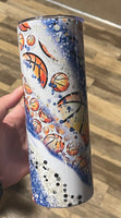 Glitter / basketball 20 oz tumbler