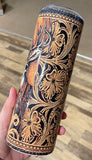 Deer and tooling 20 oz tumbler