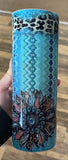 Turquoise western 20 oz tumbler