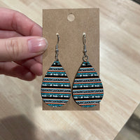 Cheetah strip earrings