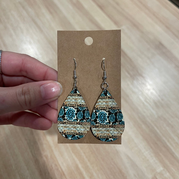 Turquoise western earrings