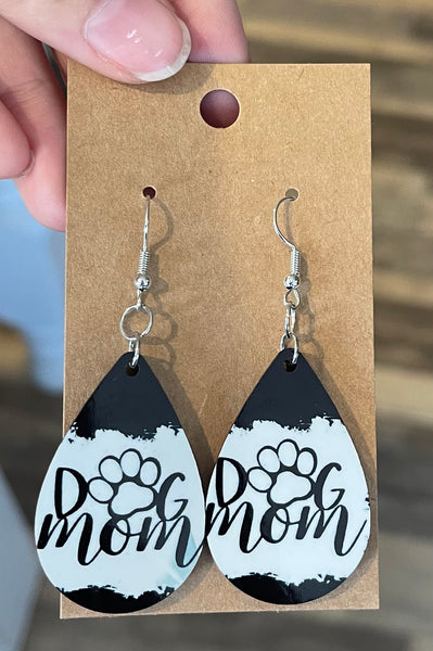 Dog mom earrings