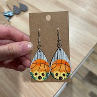 Basketball earrings