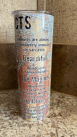 Beard facts 20 oz tumbler