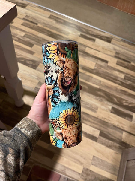 Cow-western 20 oz tumbler