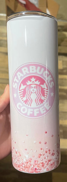 Pink glitter Starbucks 20 oz tumbler